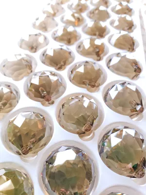 1 Asfour Honey Faceted Ball Chandelier Crystal