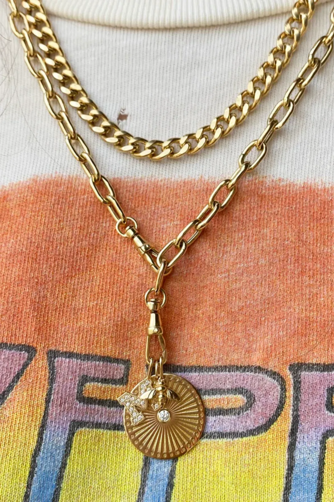 14k Extra Large Square Oval Link Chain Necklace with Swivel Clasps