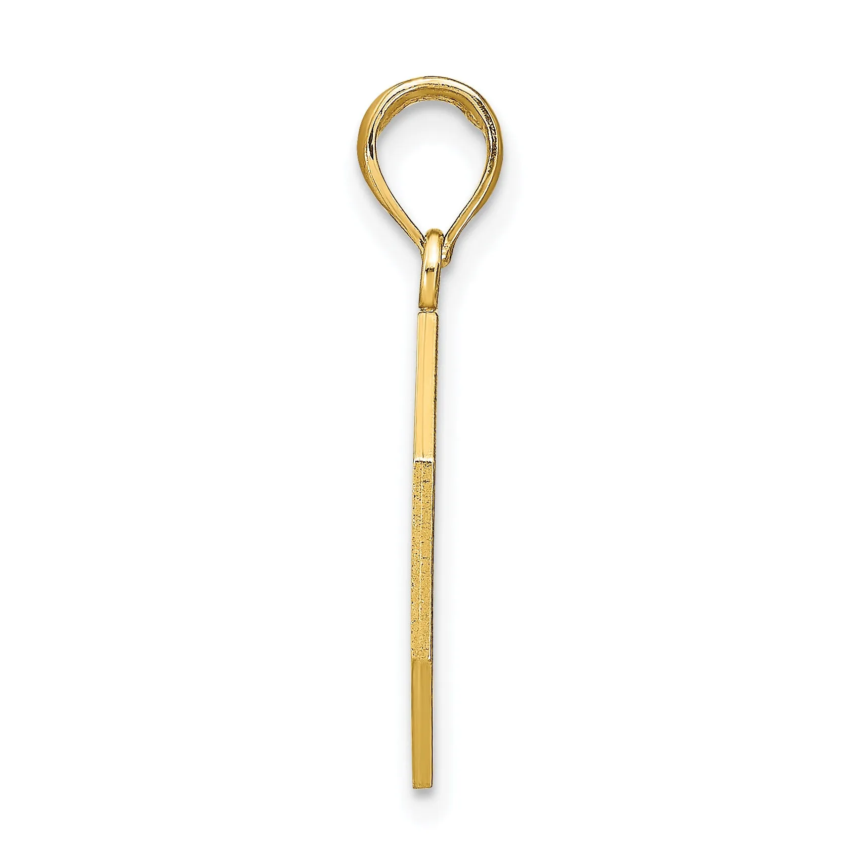 14k Yellow Gold I'LL NEVER STOP LOVING YOU Stopsign Pendant