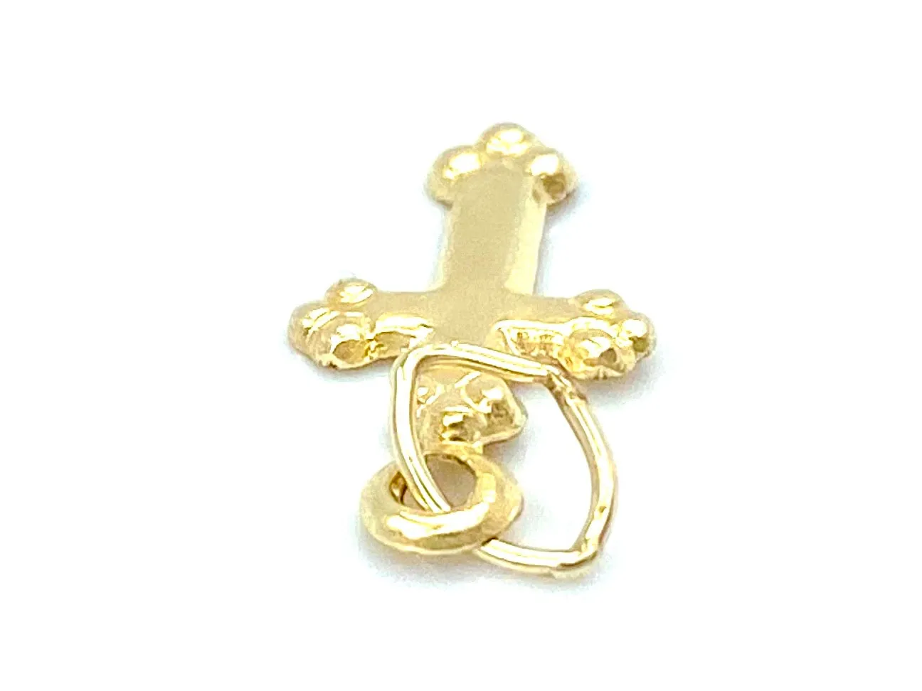 14KGF Cross Charm , Sku2351-C