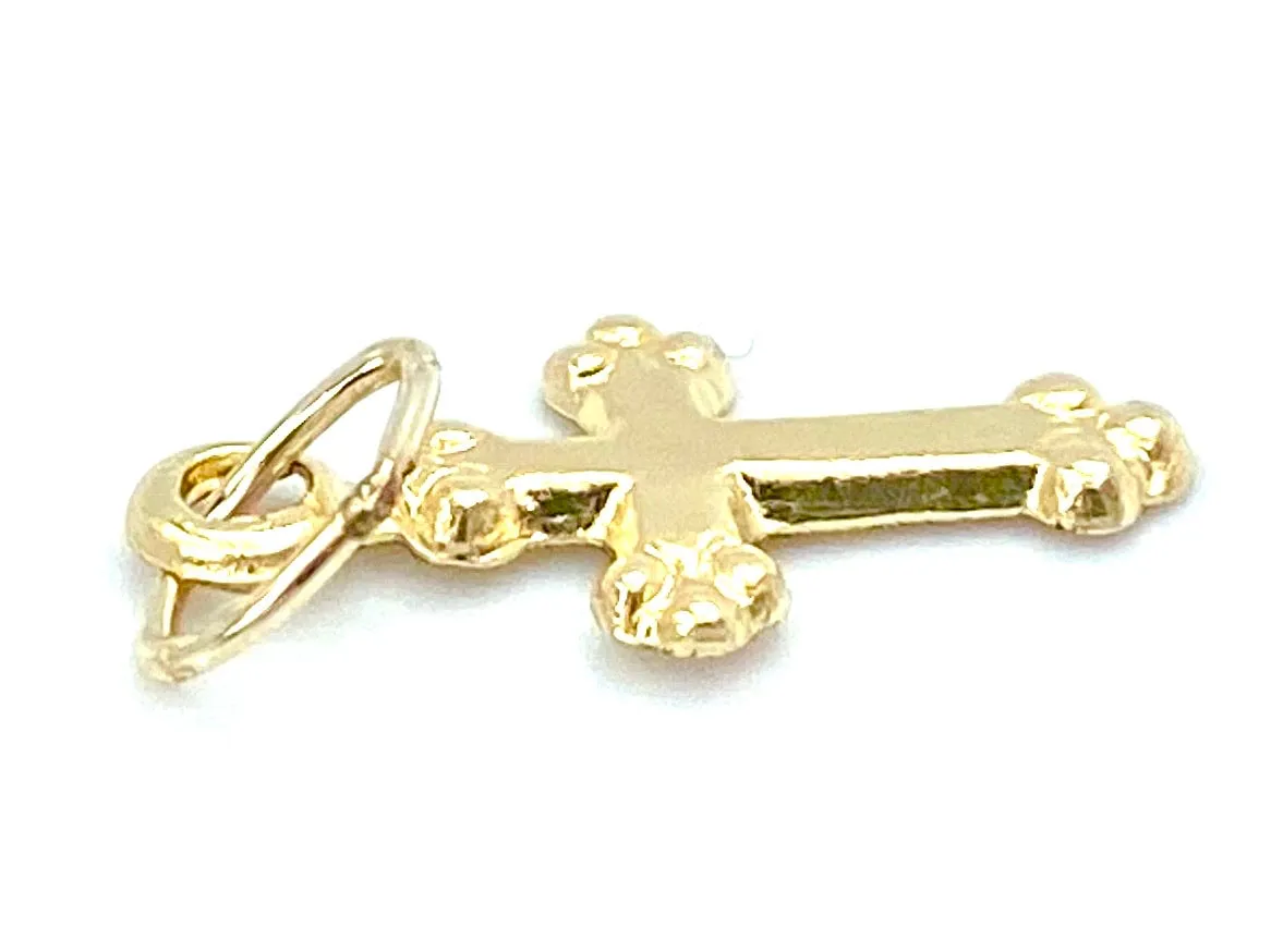 14KGF Cross Charm , Sku2351-C