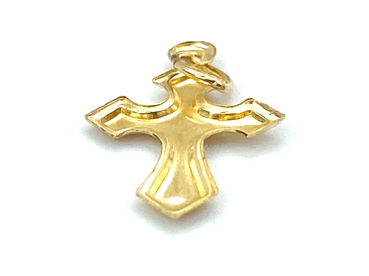 14KGF Cross Charm , Sku2351-C