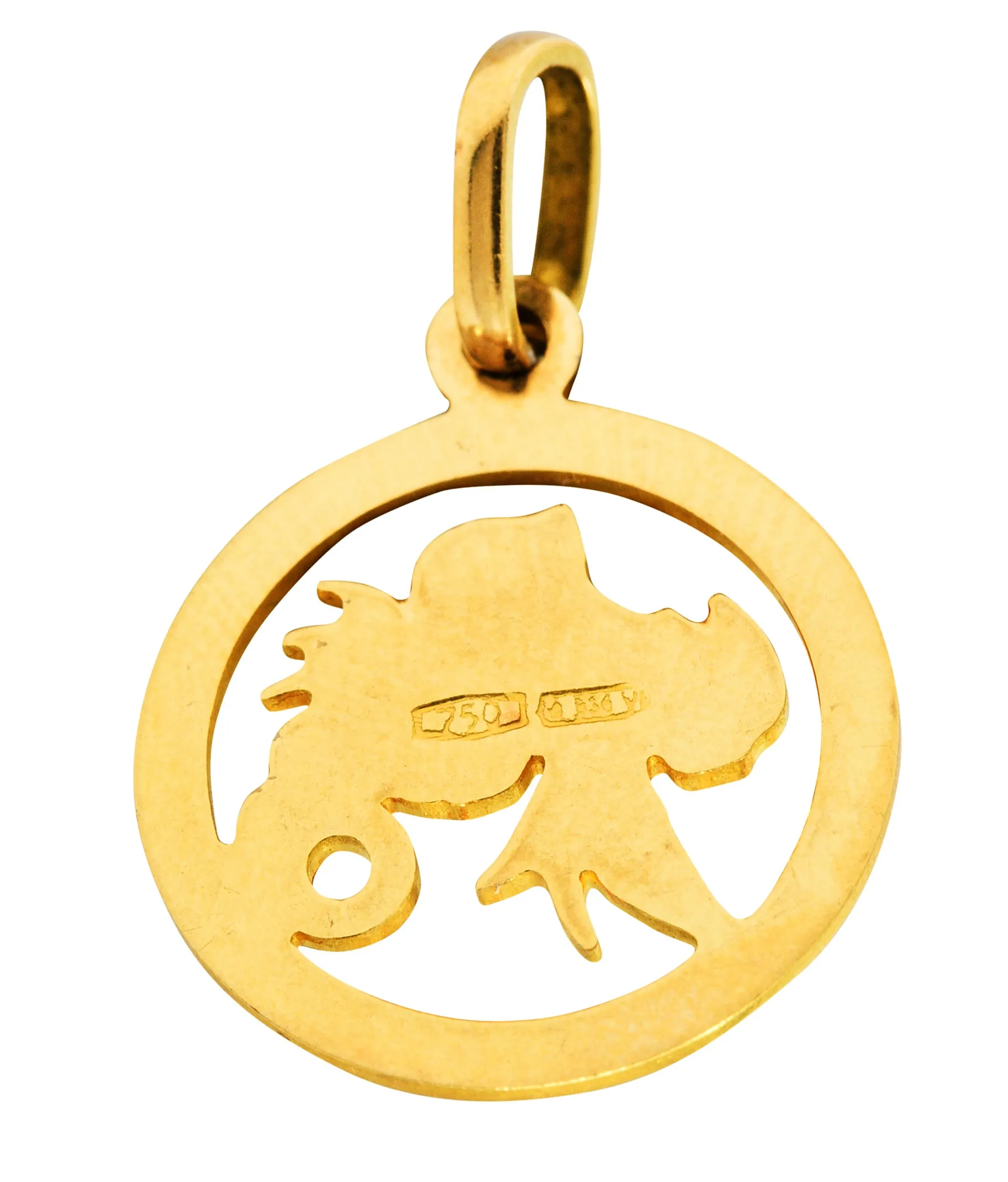 1970's Italian 18 Karat Yellow Gold Scorpio Zodiac Charm