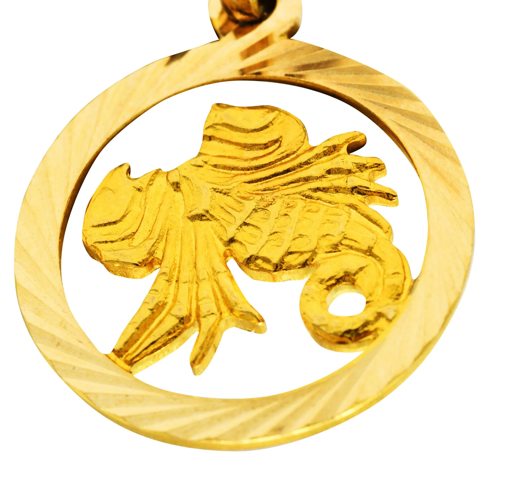 1970's Italian 18 Karat Yellow Gold Scorpio Zodiac Charm