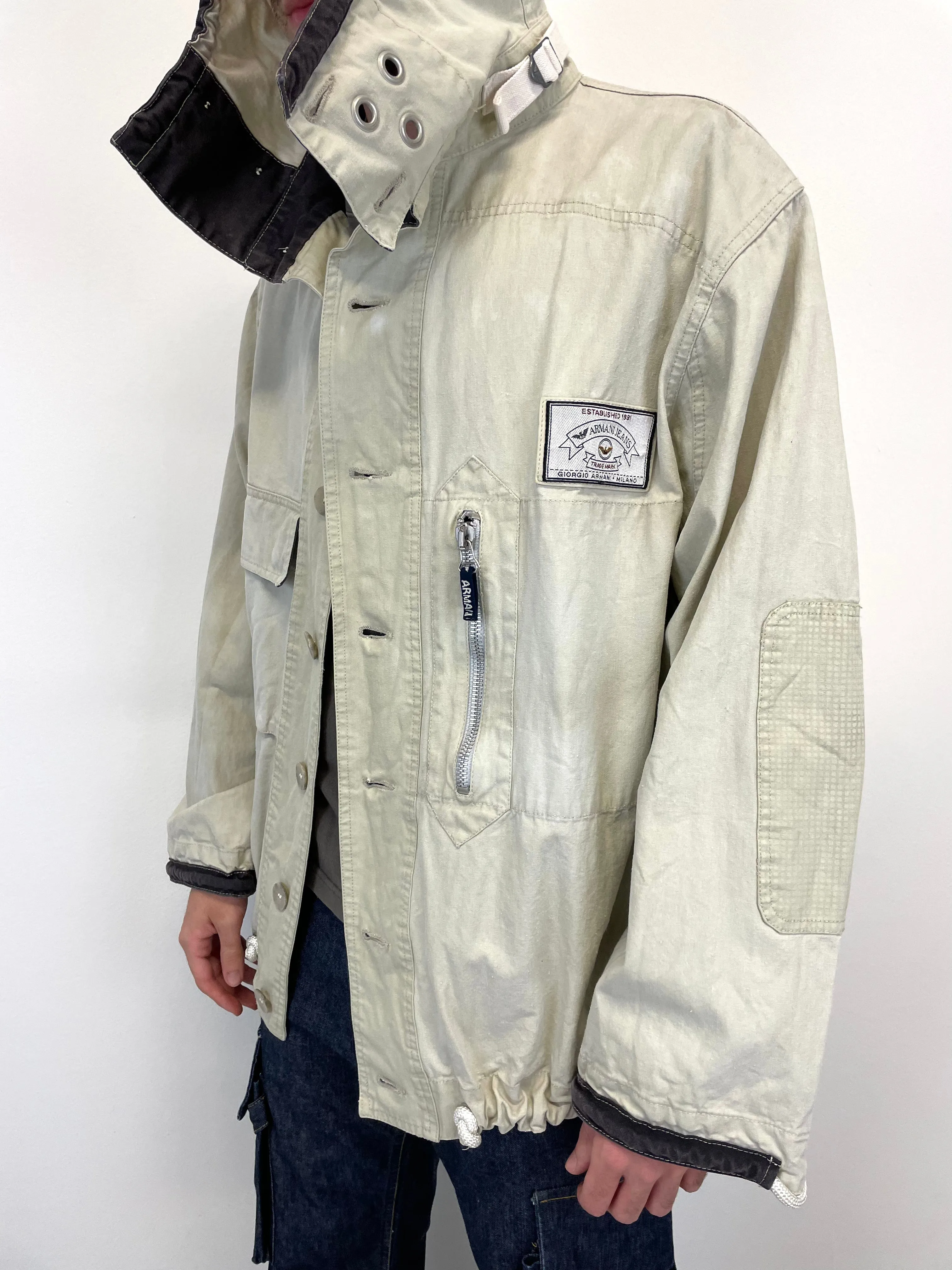 1990s Armani masked military jacket