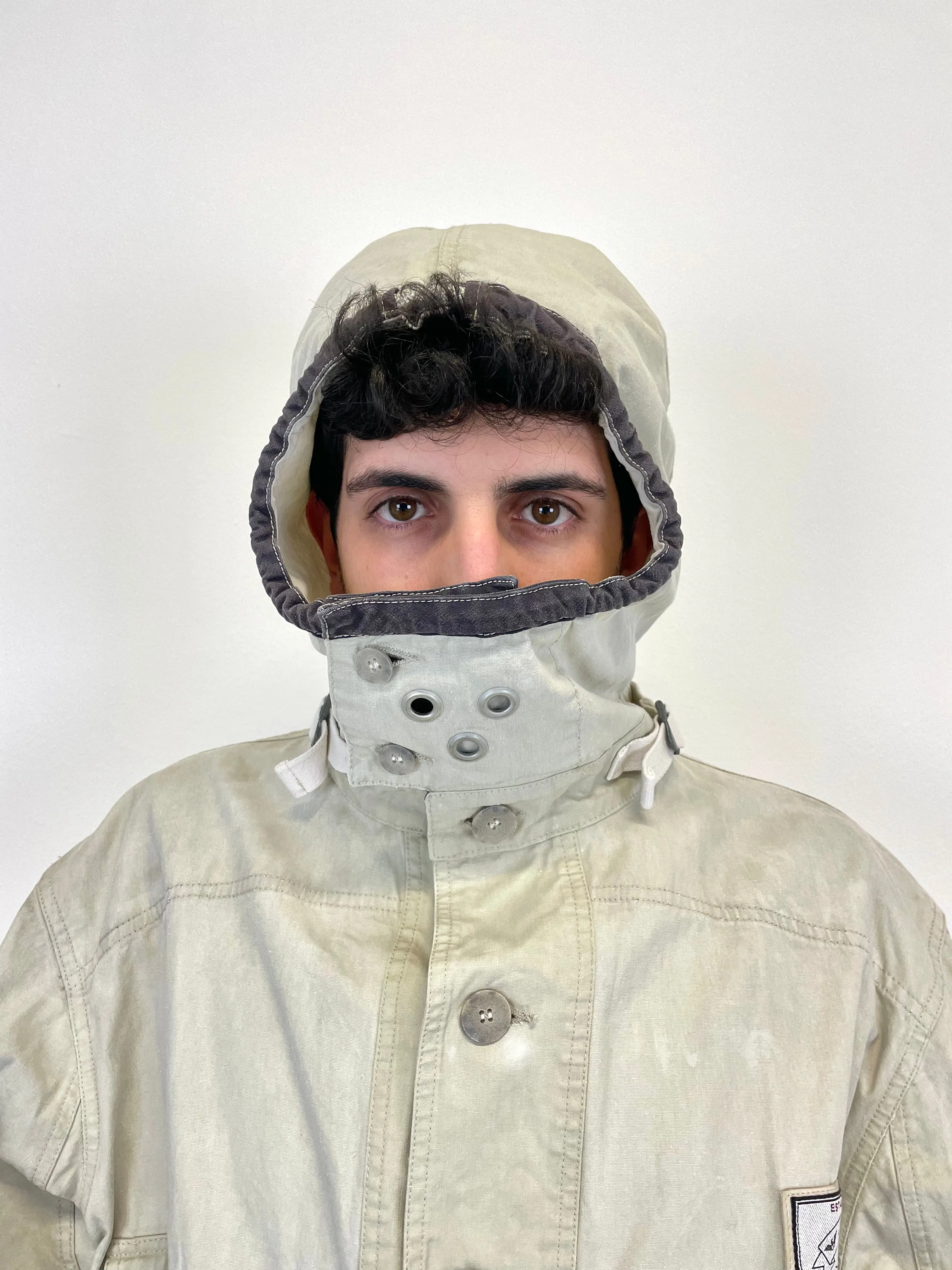 1990s Armani masked military jacket