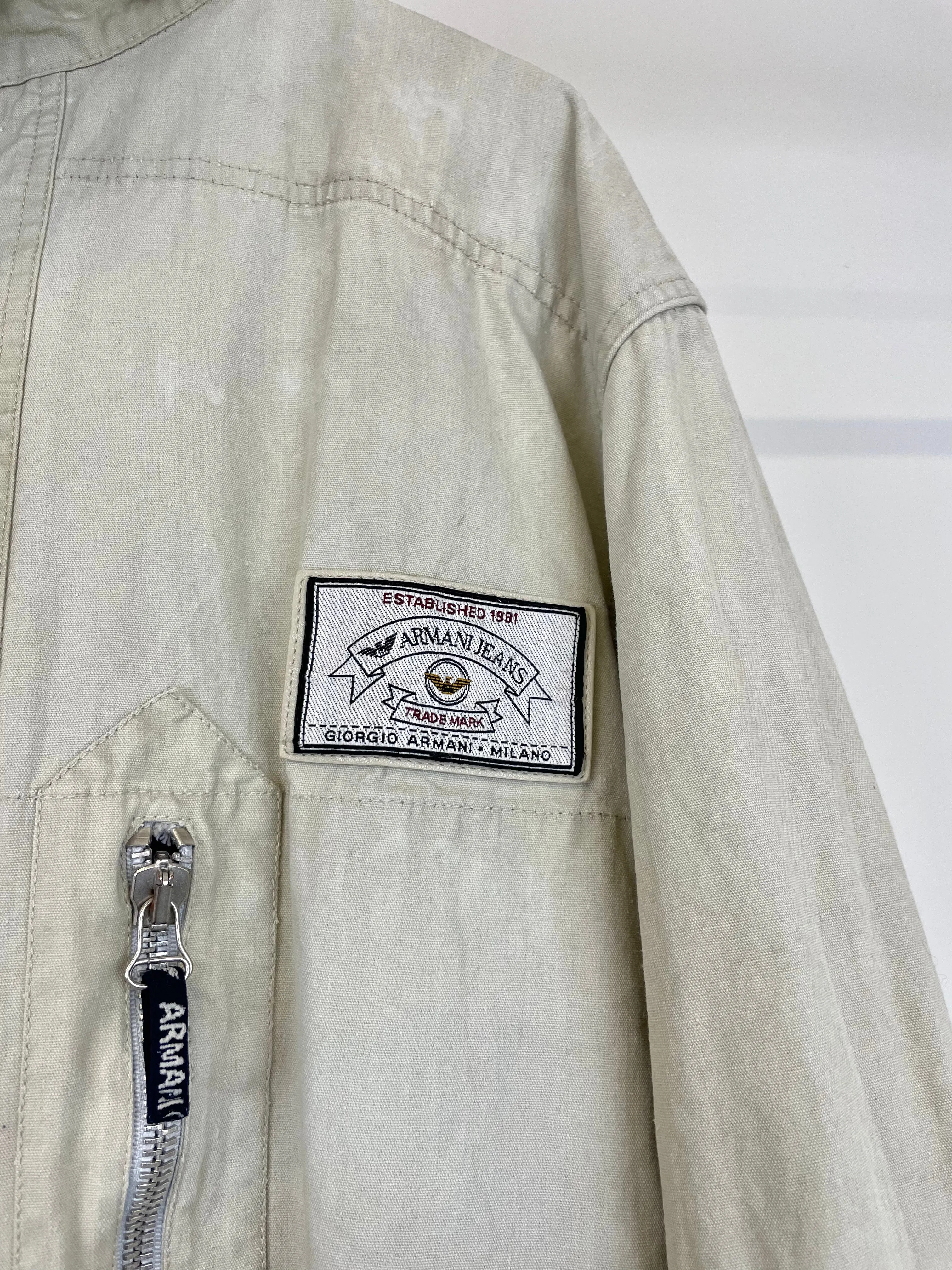 1990s Armani masked military jacket