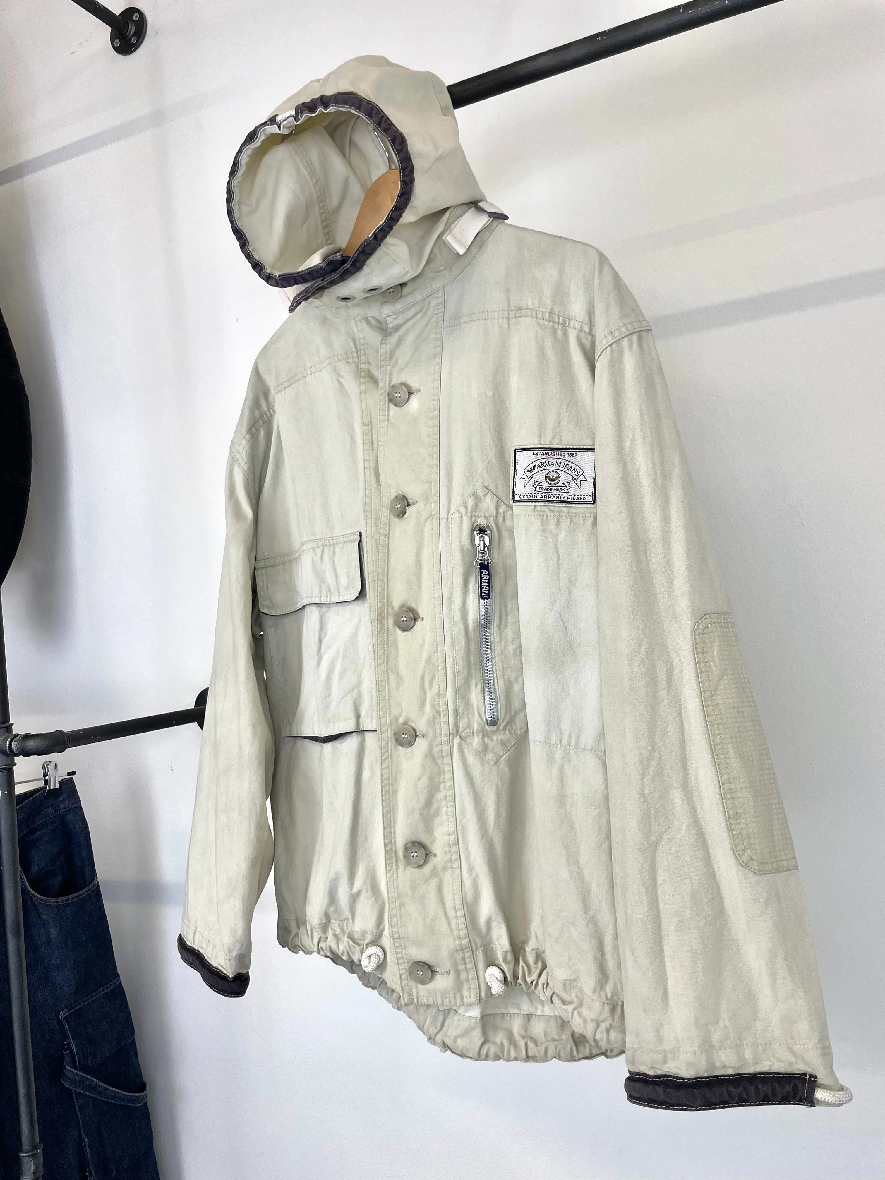 1990s Armani masked military jacket