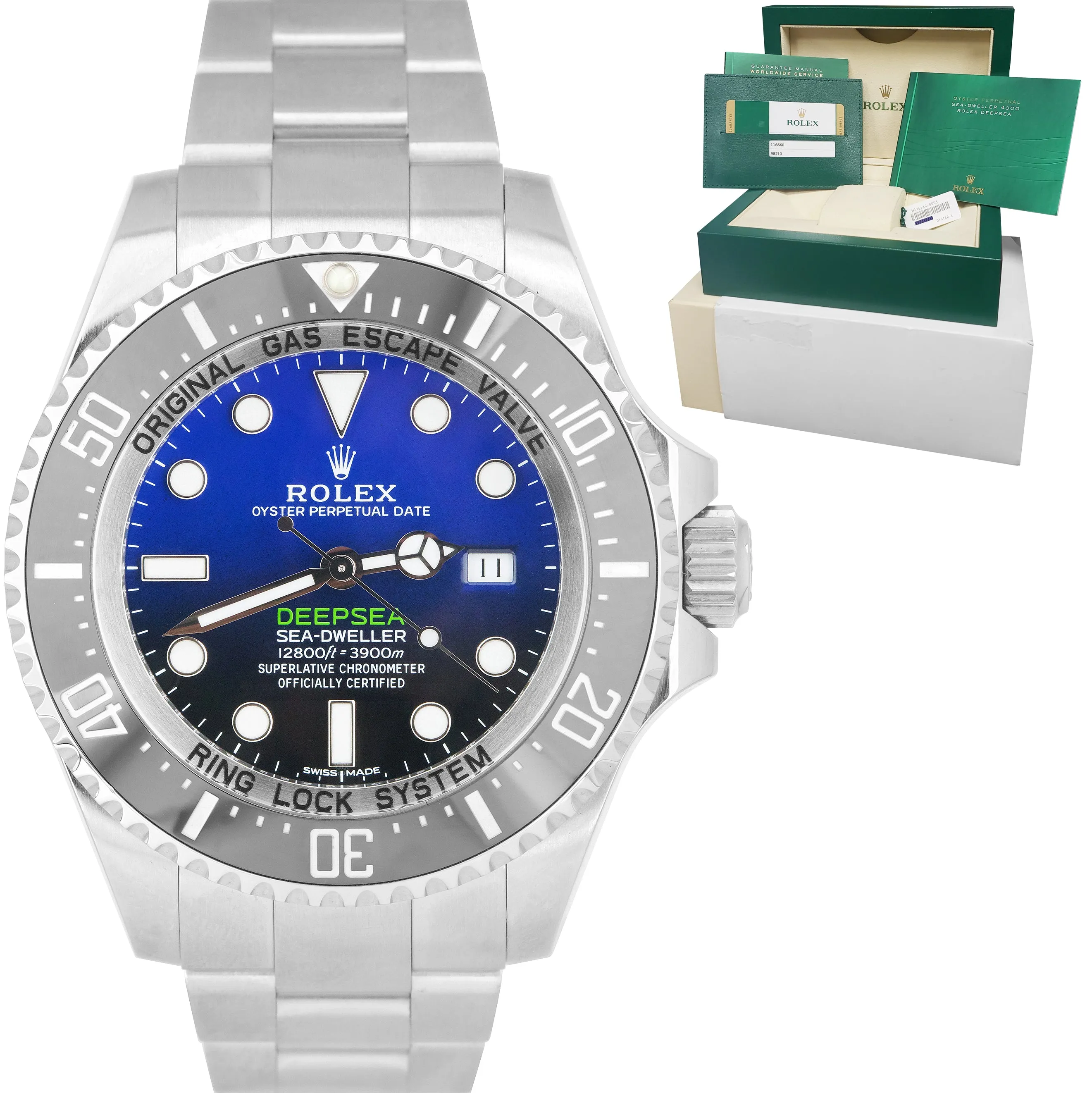 2018 Rolex Sea-Dweller Deepsea 'James Cameron' Blue Black 116660 44mm Dive Watch