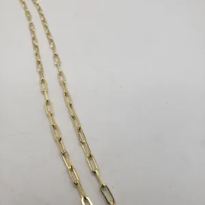 30in Gold Vermeil Paperclip Chain Diamond Cut