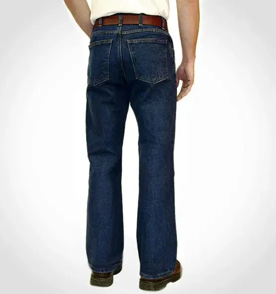 AA701D - Men's Boot Cut Jean with Gusset - Dark Stonewash - Made in USA