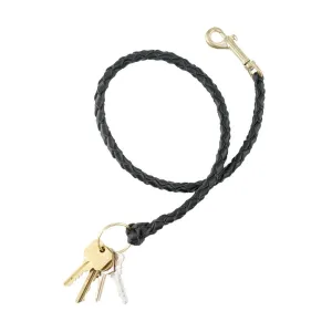 Aker Leather Jailers Leash Braided Leather Key Retainer Custom 27" Length