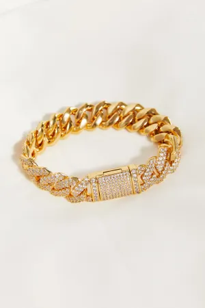Alloy Inlaid Gold Plated Zircon Bracelet