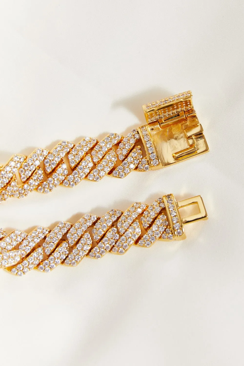 Alloy Inlaid Gold Plated Zircon Bracelet