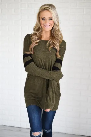 Always Cherished Top - Olive