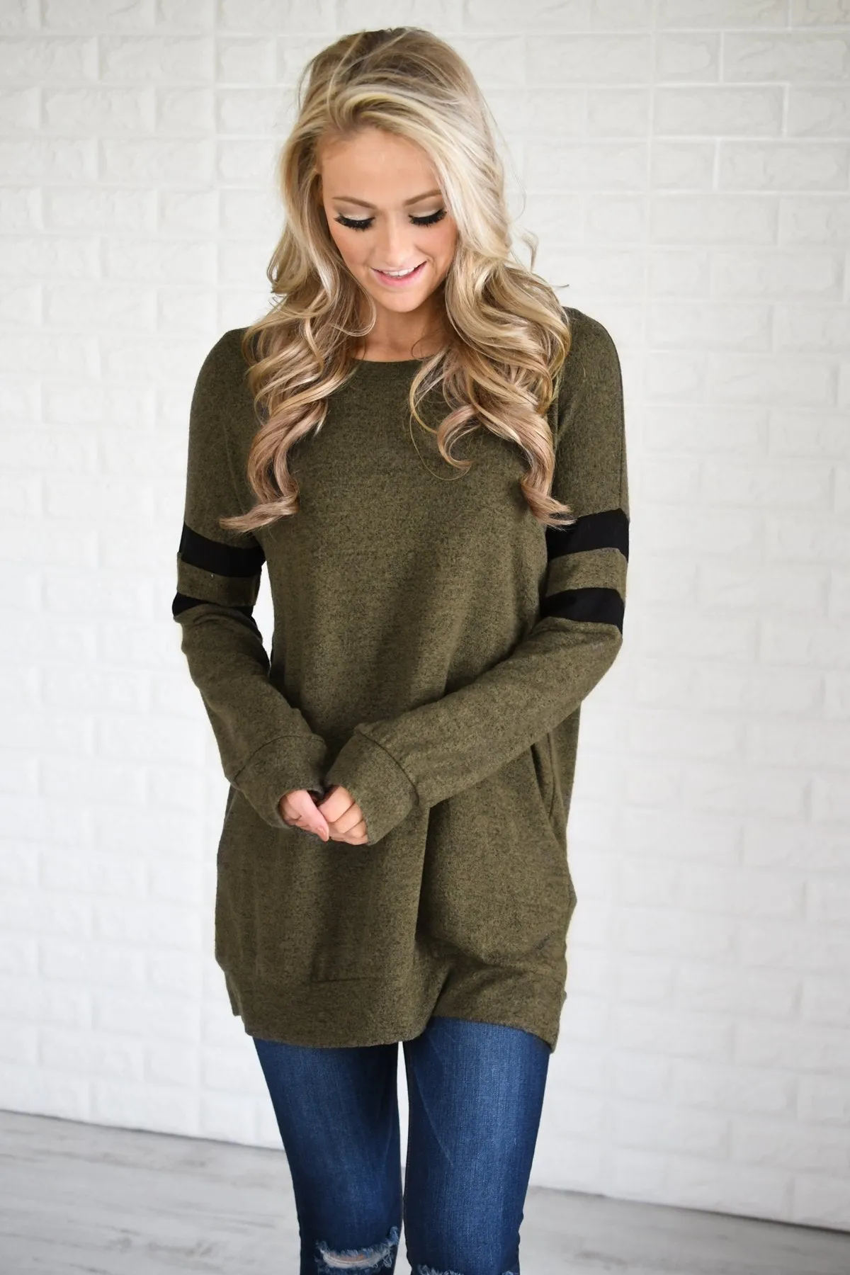 Always Cherished Top - Olive