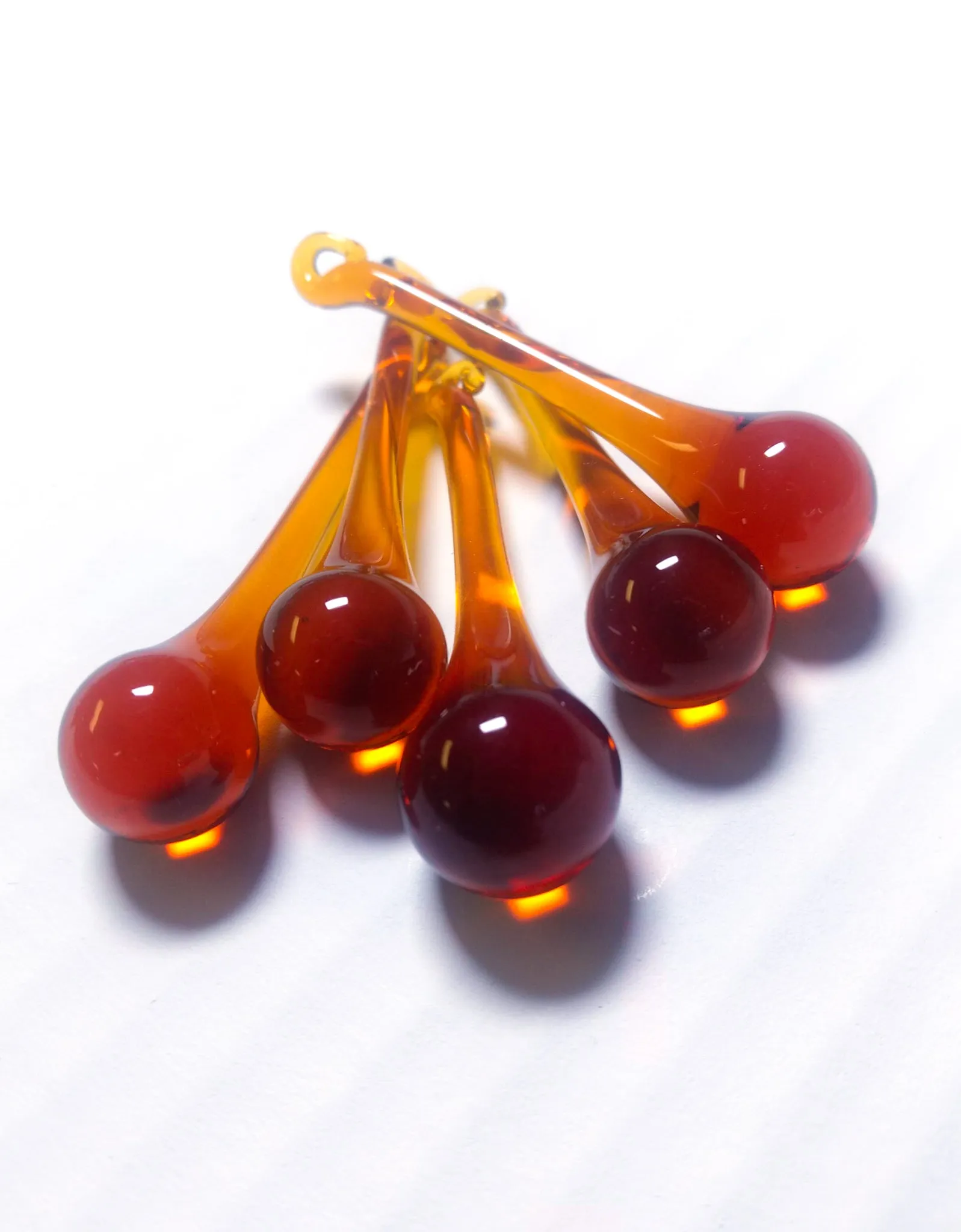 Amber Raindrop Chandelier Crystals, Pack of 5