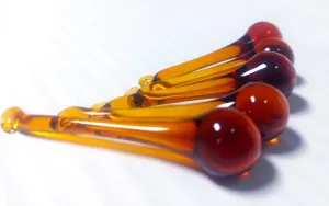 Amber Raindrop Chandelier Crystals, Pack of 5