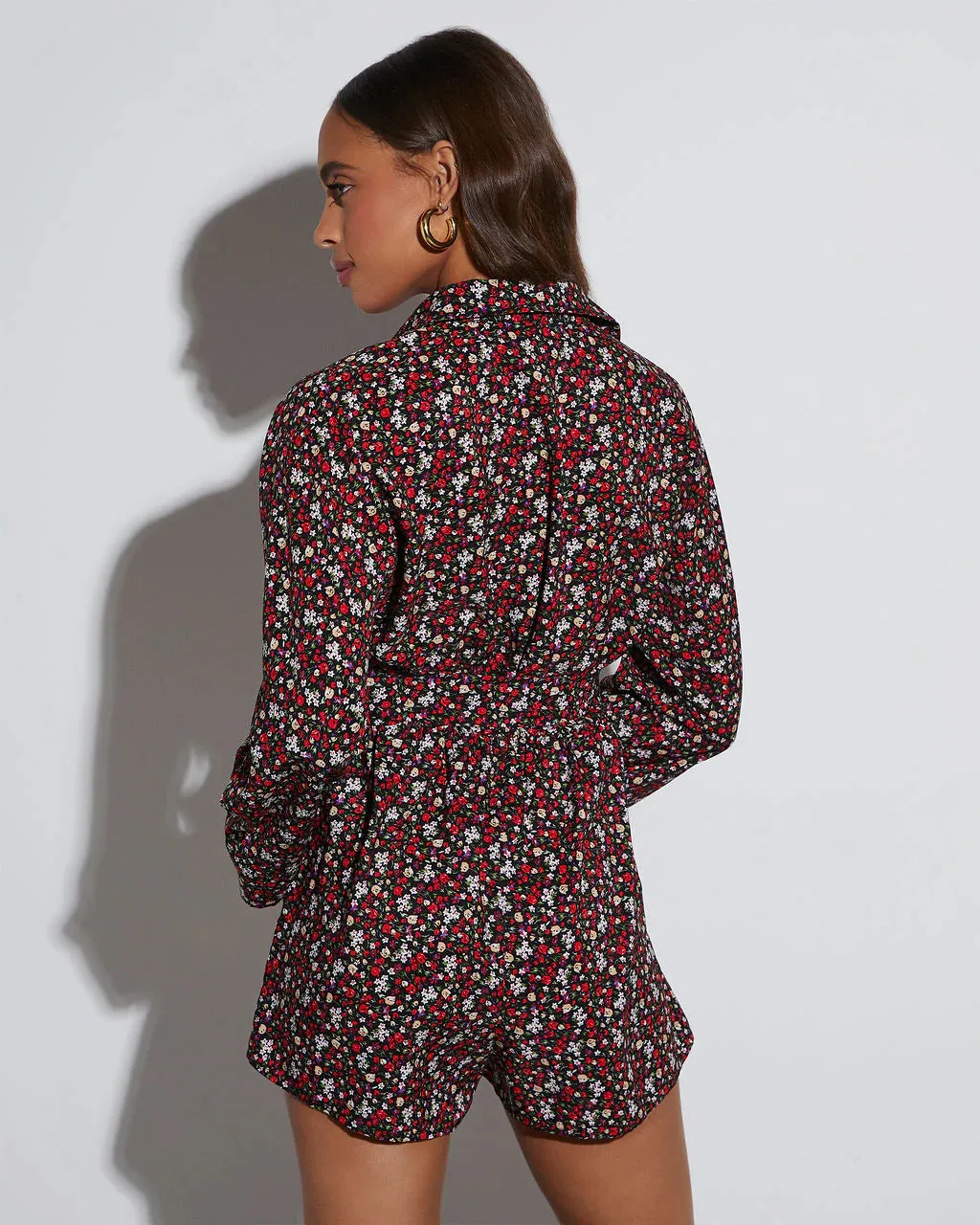 Angelina Printed Button Down Romper