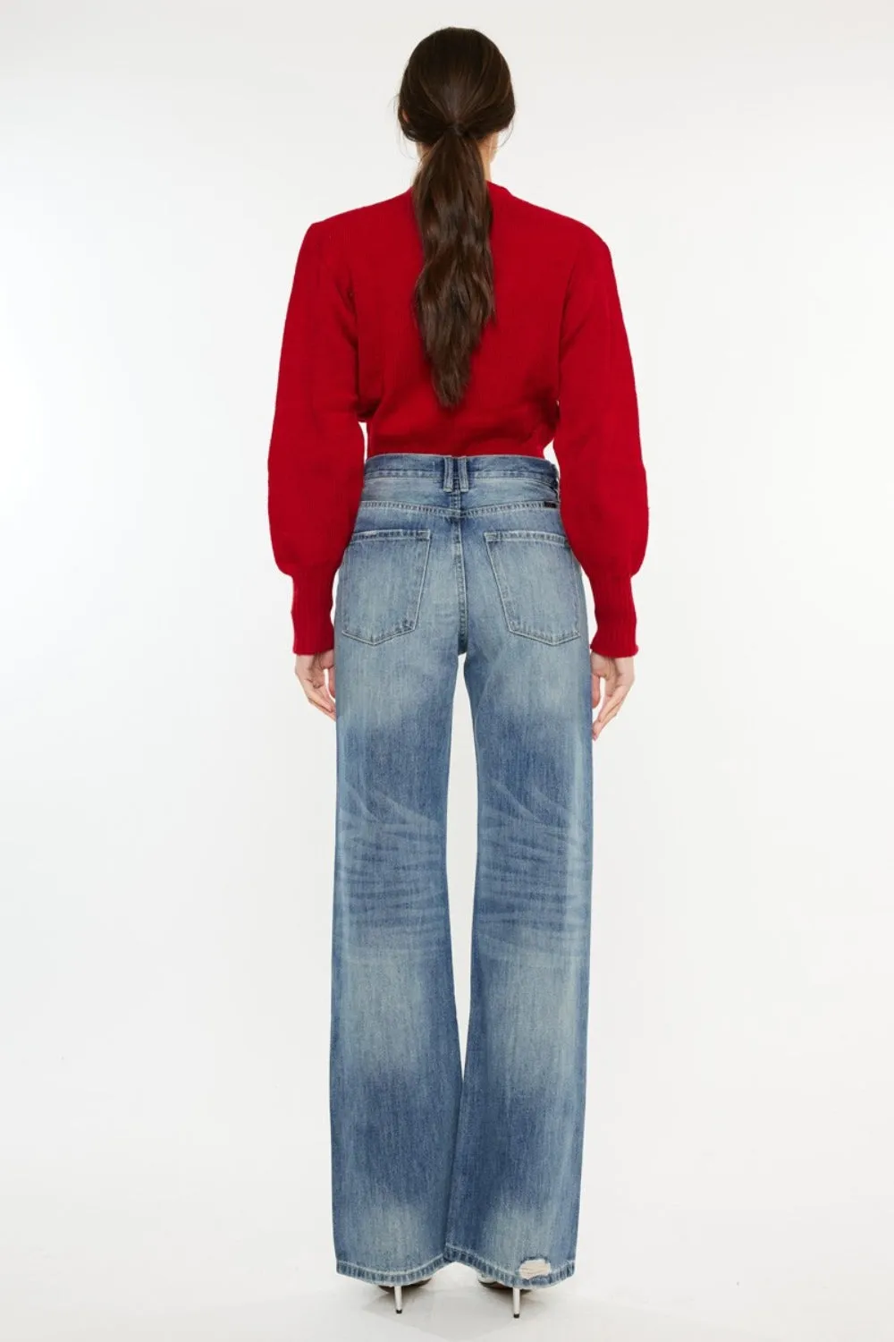 Annalise Bootcut Jeans - High Waist, Distressed Style