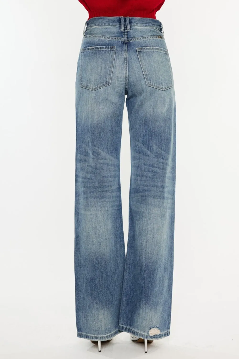 Annalise Bootcut Jeans - High Waist, Distressed Style