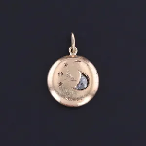 Antique Comet or Shooting Star Charm of 10k Gold
