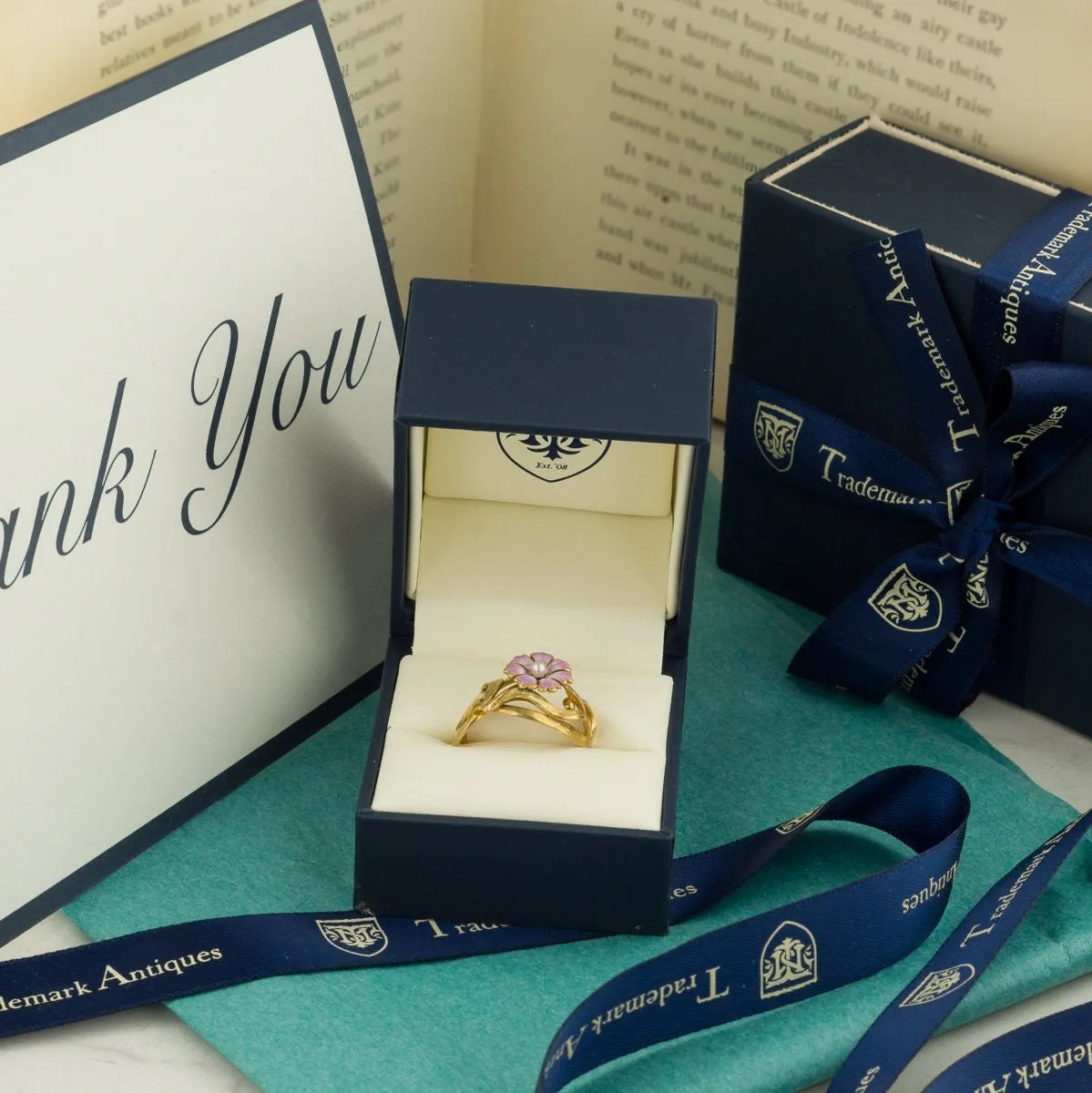 Antique Enamel Perfume Charm of 14k Gold