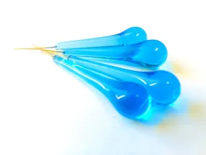 Aquamarine 55mm Vintage Raindrop Chandelier Crystals, Pack of 5