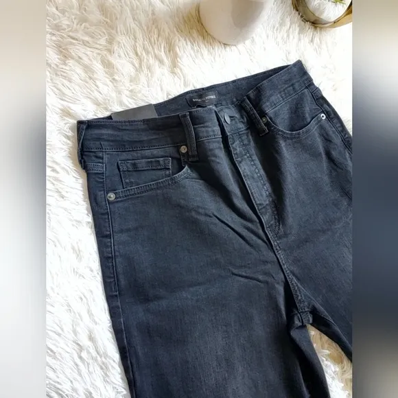 Banana Republic Black High-Rise Cropped Y2k Bootcut Jean Size 30/10 TALL RT$100