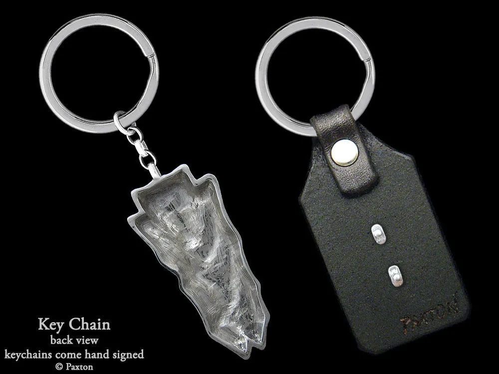 Bat Key Chain / Key Ring Sterling Silver