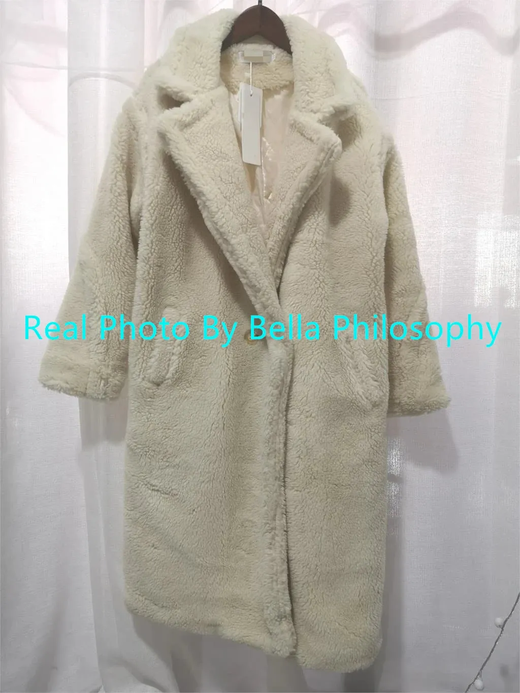Bella Philosophy Women Winter Faux Fur Warm Long Coat Long Sleeve Female Thick Teddy Bear Coat Casual Loose Oversize Outwears