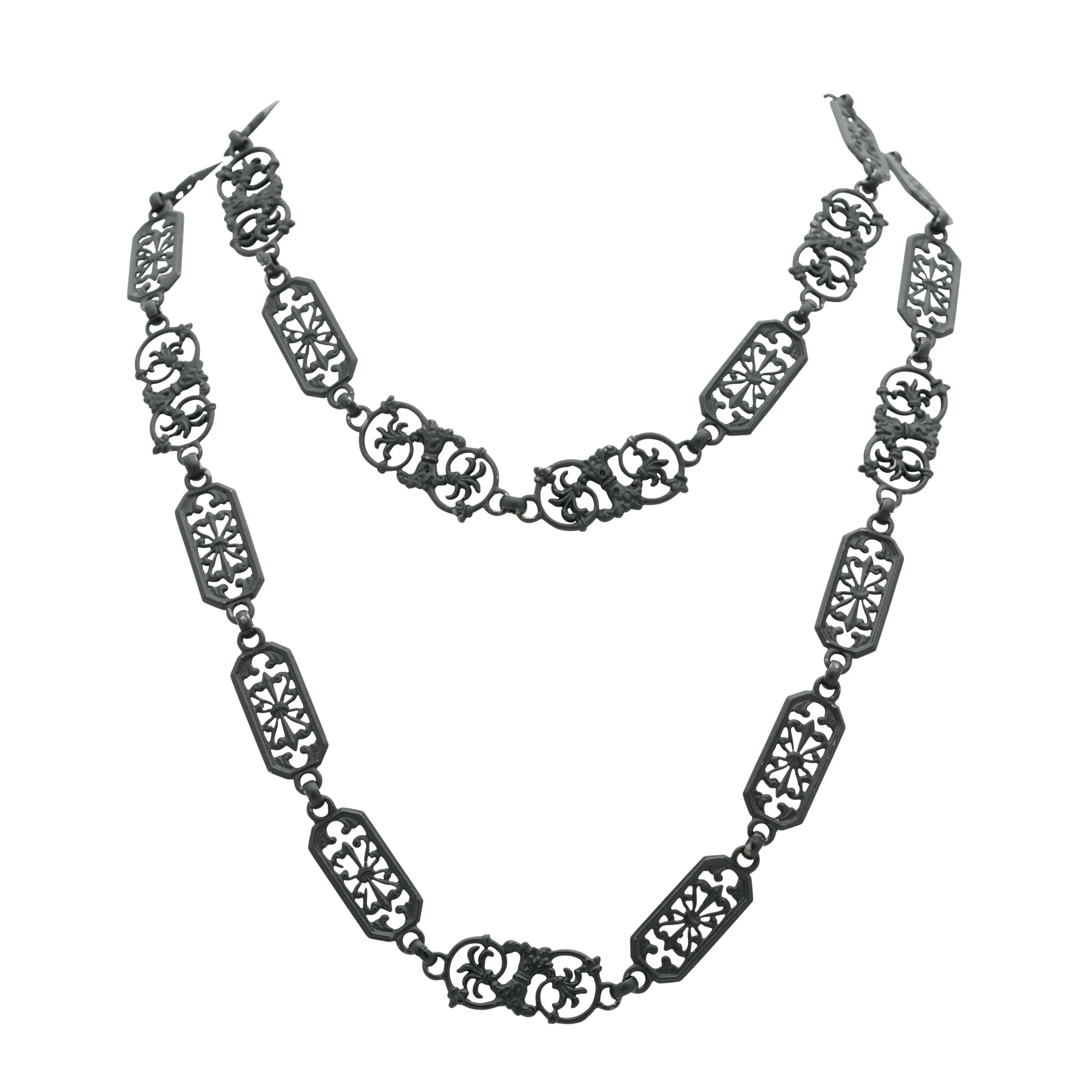 BERLIN LONG CHAIN IRON NECKLACE c.1810