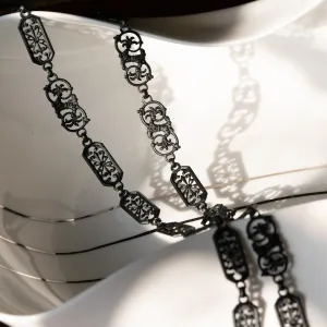 BERLIN LONG CHAIN IRON NECKLACE c.1810