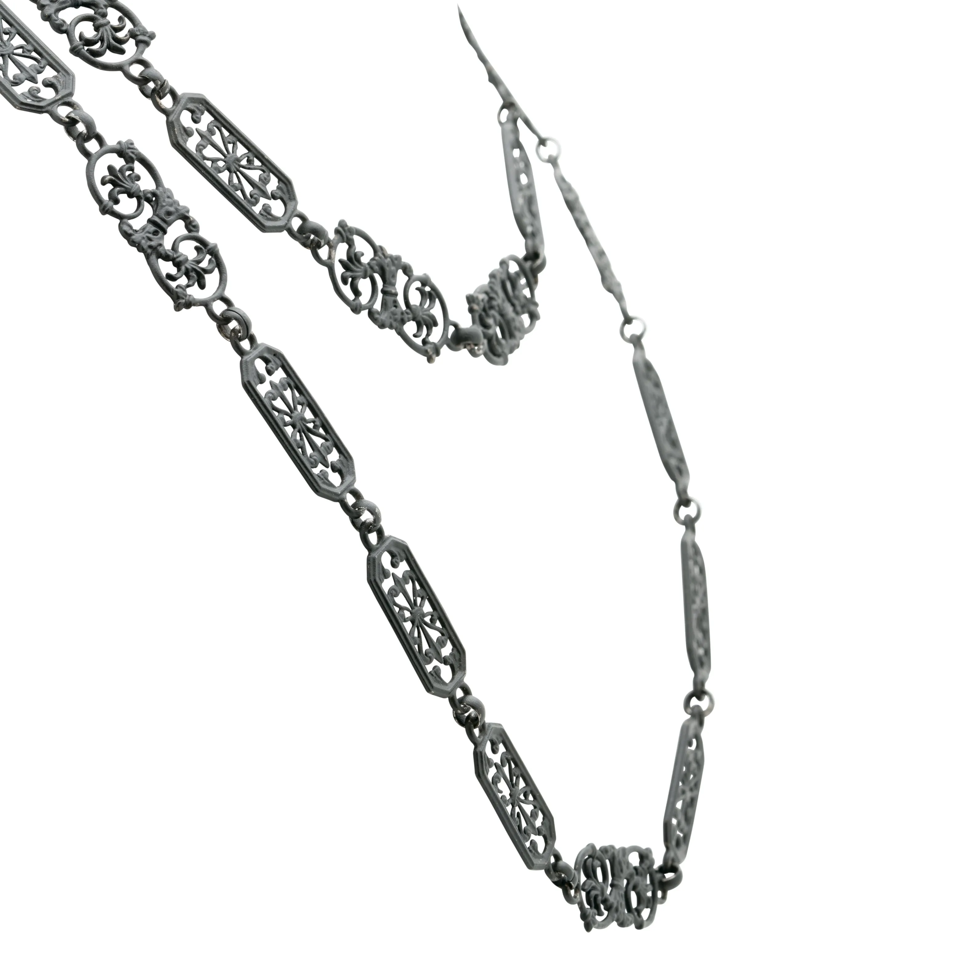 BERLIN LONG CHAIN IRON NECKLACE c.1810
