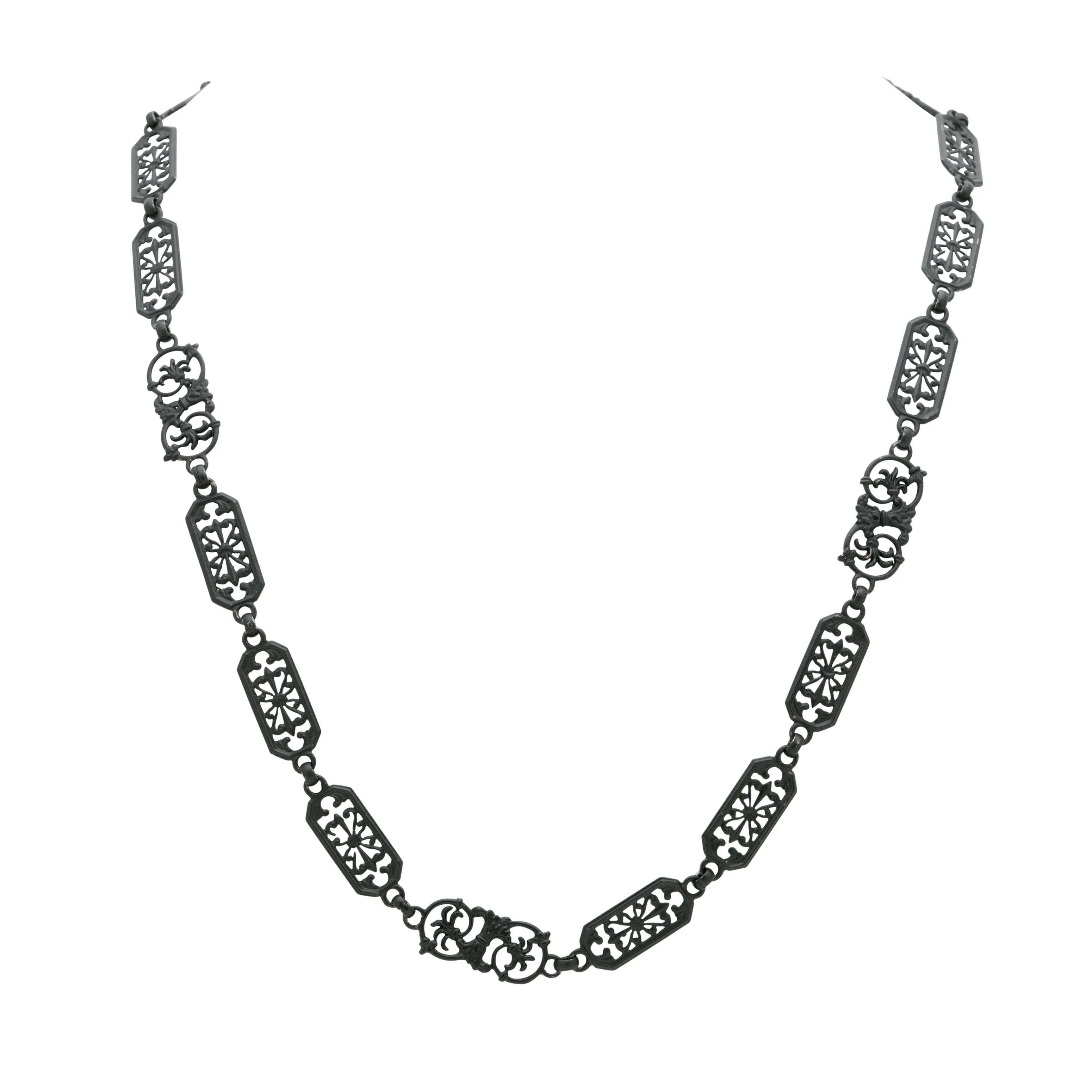 BERLIN LONG CHAIN IRON NECKLACE c.1810