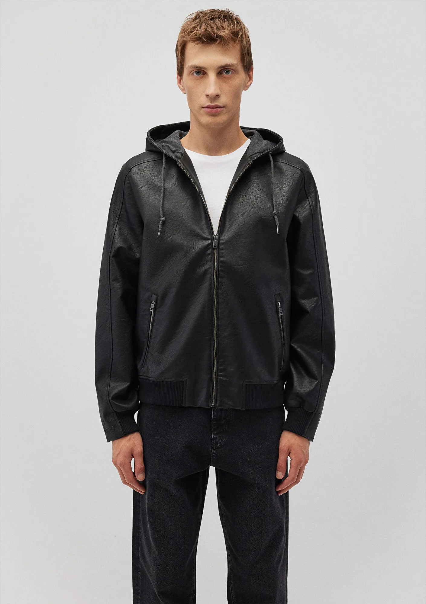 Black Faux Leather Jacket