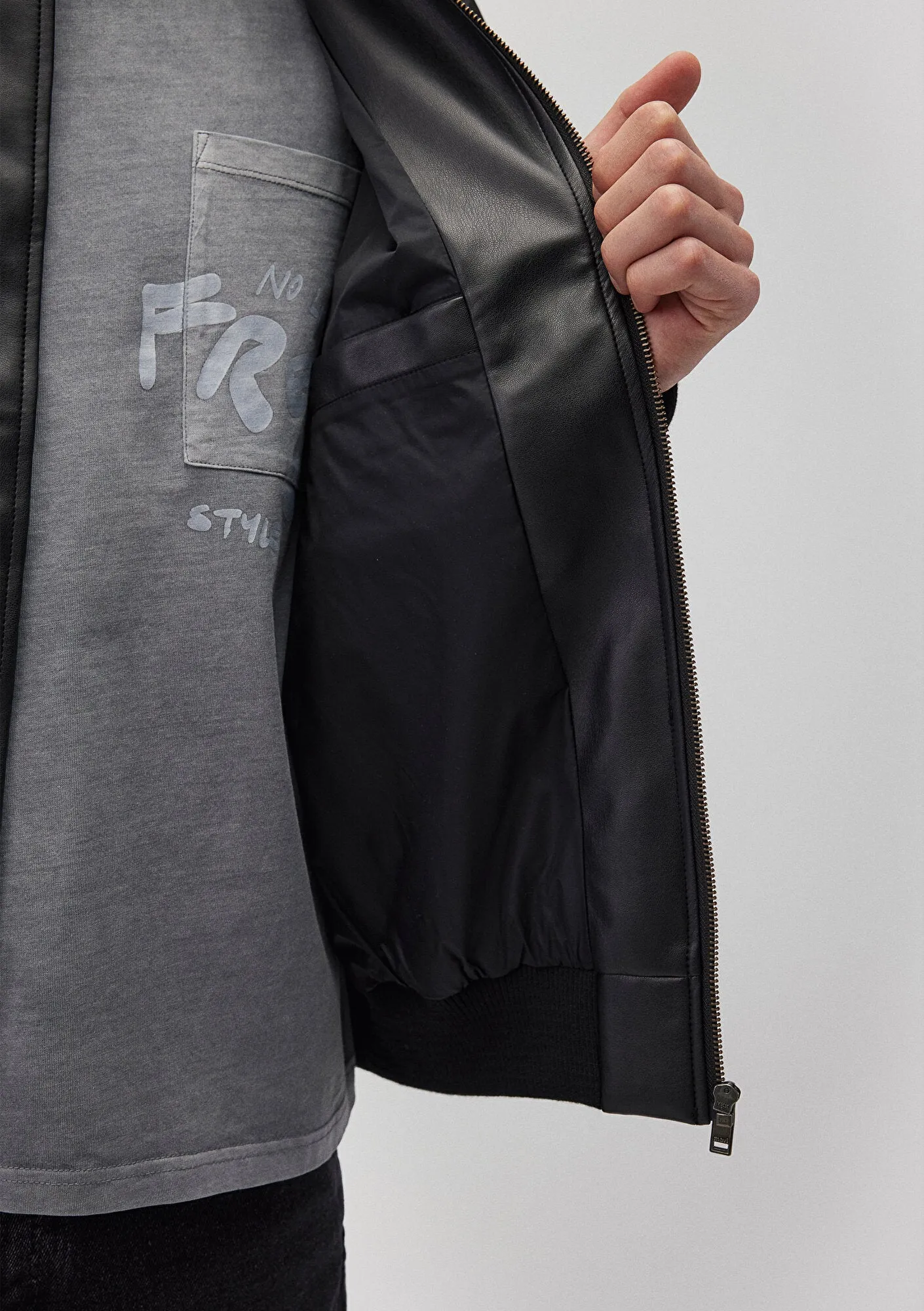 Black Faux Leather Jacket