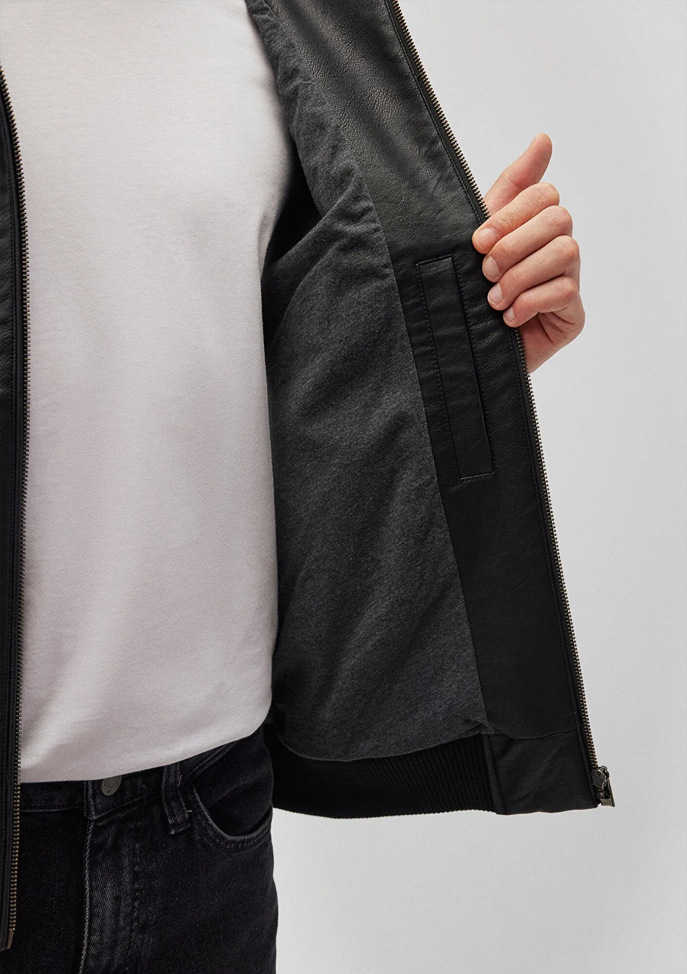 Black Faux Leather Jacket