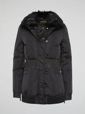 Black Fur Collar Parka