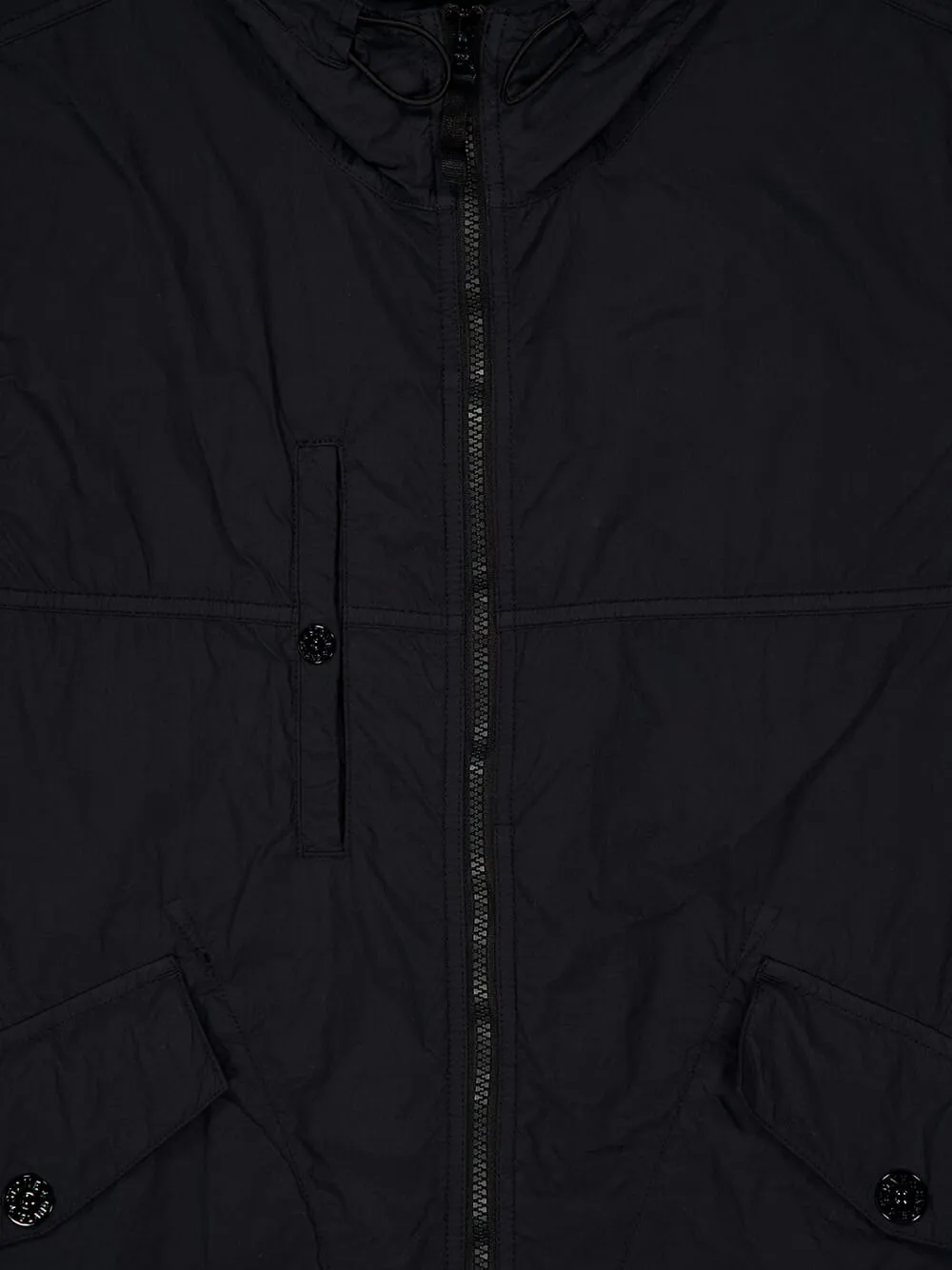 Black Ghost Nylon Hooded Parka Jacket