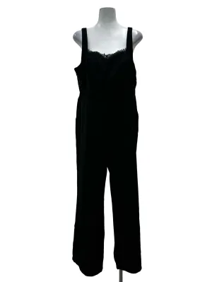 Black Lace Square Neck Jumpsuit