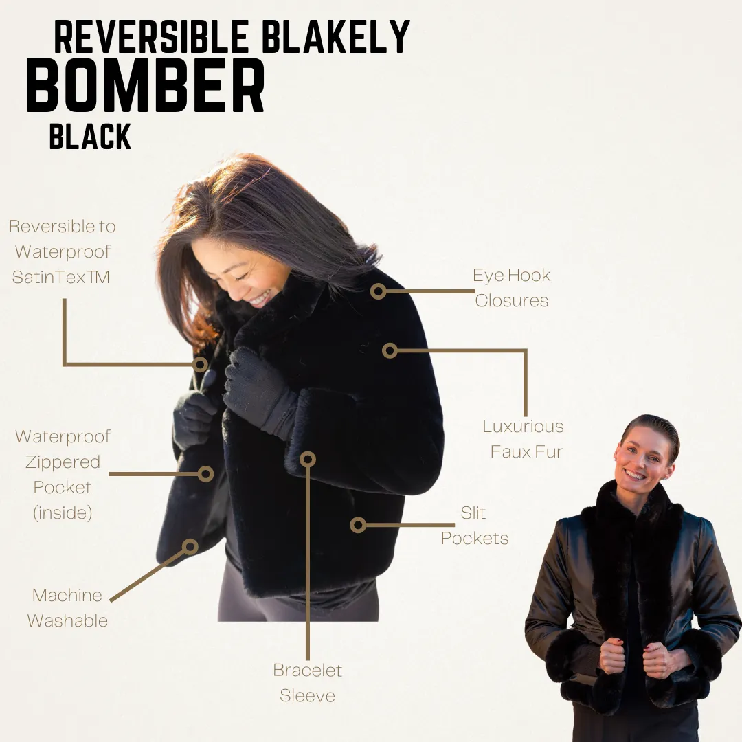 Black Reversible Bomber Jacket