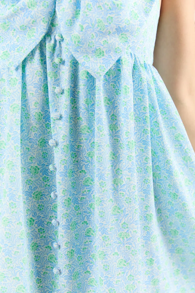 Blooming Bow Detail Multi Floral Mini Dress