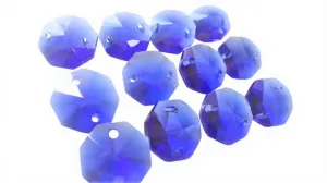 Blue 14mm Octagon Beads Chandelier Crystals 2 Holes