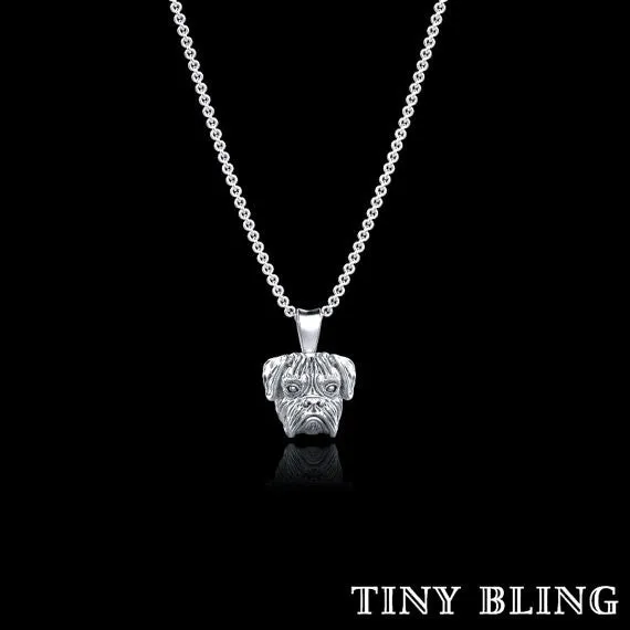 Boxer Breed Cropped Jewelry Puppy Face Charm