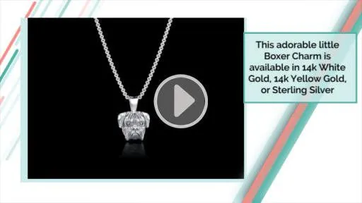 Boxer Breed Cropped Jewelry Puppy Face Charm