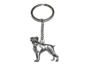 Boxer Dog Pendant Keychain