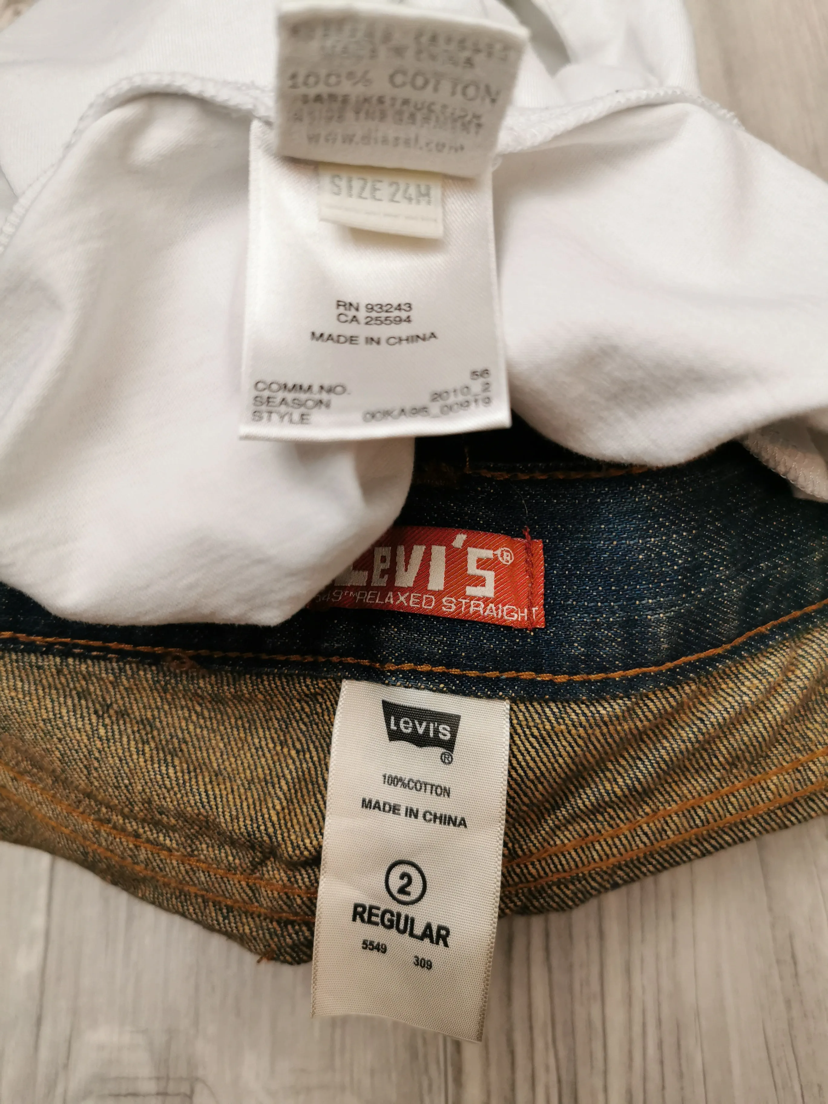 BOY SIZE 2 YEARS - DIESEL & LEVI'S, 2 Piece Mix N Match Outfit EUC / NWOT B7 