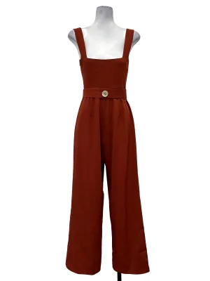 Brick Red Square Neck Jumpsuit OSN