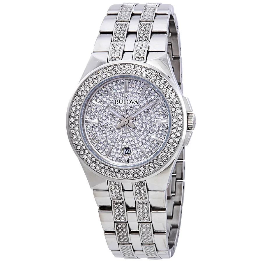 Bulova Crystal Pave Men's Watch 96B235